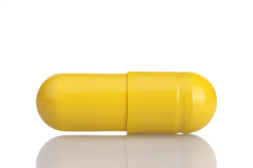 pills capsules isolated on white background