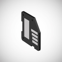 Icon of isometric technology design, vector illustration