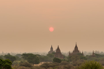 Obraz premium Ancient Temples in Bagan, Myanmar..