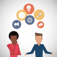 Communication and people graphic design , vector illustration