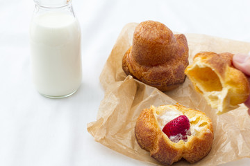 Popover and milk