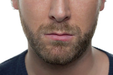 close-up of lower half on man's face