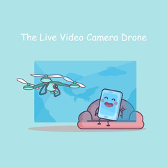 live video cameradrone with smartphone