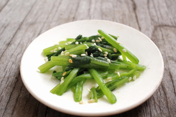 Spinach with sesame korean food
