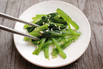Spinach with sesame korean food