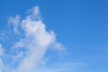 blue sky with cloud closeup