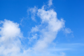 blue sky with cloud closeup