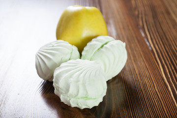 apple marshmallows, selective focus