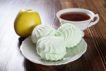 apple marshmallows, selective focus
