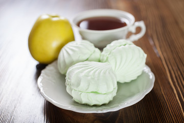 apple marshmallows, selective focus