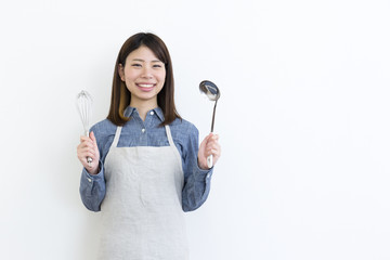 エプロン　女性