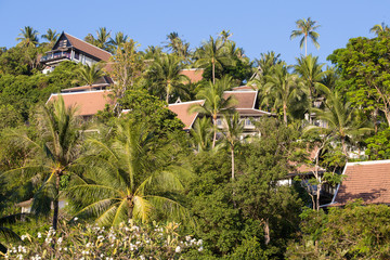 Fototapeta na wymiar Tropical beach house on the island Koh Samui, Thailand