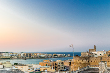 Fototapeta premium ancient seaside town on the coast of Apulia