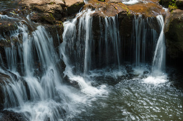 Obraz premium Waterfalls in Vallee des Couleurs. National Park Cascades. Mauritius Island