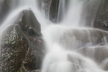 Fototapeta na wymiar Detail waterfall in Vallee des Couleurs. National Park Cascades. Mauritius Island