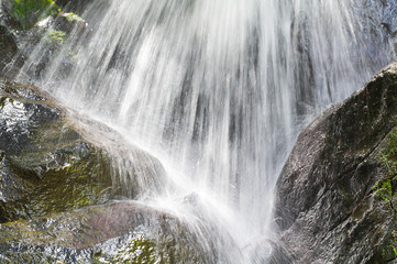 Obraz premium Detail waterfall in Vallee des Couleurs. National Park Cascades. Mauritius Island