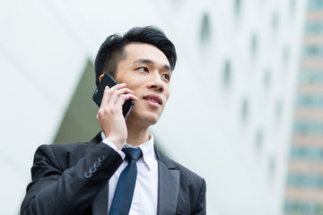 Businessman talk to cellphone