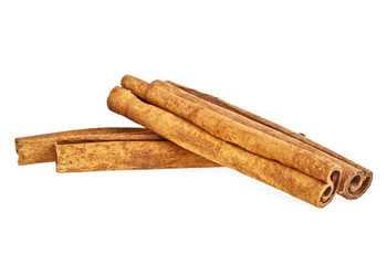 Cinnamon sticks isolated on a white background
