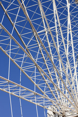 Radial arms of a large ferris wheel
