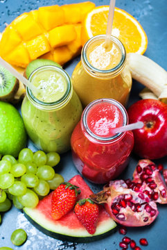 Color Fresh Juices Smoothie Healthy Beverages