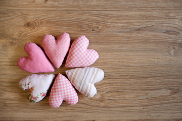 vintage textile hearts