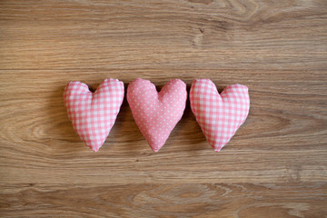 vintage textile hearts