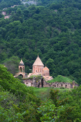 Fototapeta na wymiar View of Dadivank monastery in green