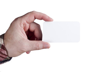 Obraz premium Business card in hand