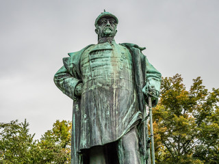 Statue of Otto von Bismarck in Luebeck, Germany