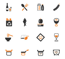 Food and kitchen icons set