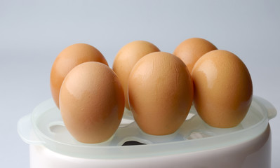 boiled eggs on the food processor