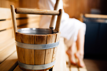 Sauna bucket © NDABCREATIVITY