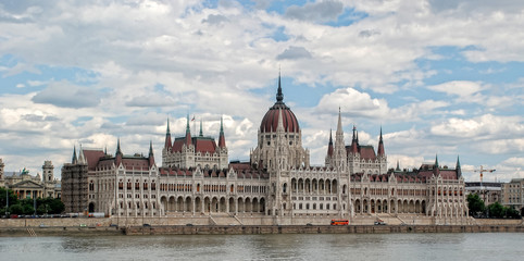 Fototapeta na wymiar Hungarian parliament in Budapest, Hungary