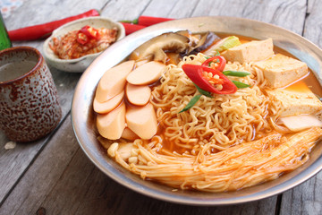 Army stew with noodle korean food