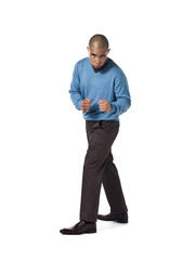 Fototapeta premium african american man in fighting pose.