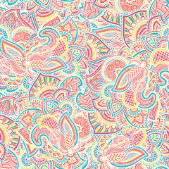 Seamless abstract hand-drawn waves pattern, wavy background. Seamless pattern can be used for wallpaper, pattern fills, web page background,surface textures. Gorgeous seamless floral background