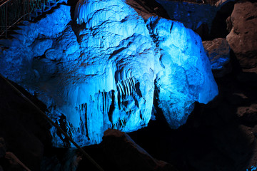 Stalactite and Stalagmite caves are located on the East coast of India, in the Ananthagiri hills of...