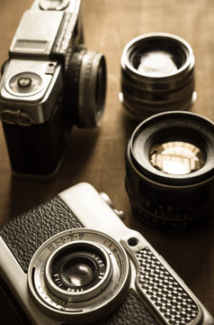 Retro camera and lens