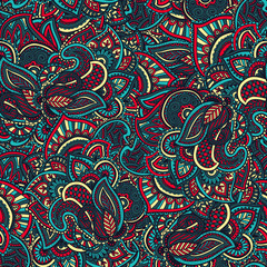 Seamless abstract hand-drawn waves pattern, wavy background. Seamless pattern can be used for wallpaper, pattern fills, web page background,surface textures. Gorgeous seamless floral background