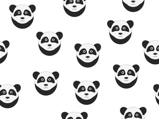 Seamless pattern with pandas. Vector illustration.