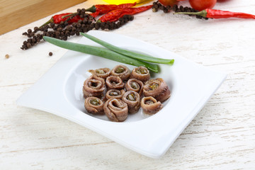 Anchovy with capers