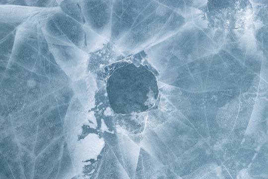 Texture of ice of Sea of Japan.