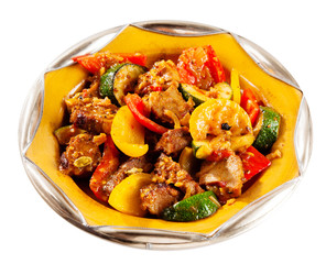 Traditional Tajine Dish with Fresh Vegetables