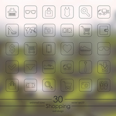 Fototapeta premium Set of shopping icons