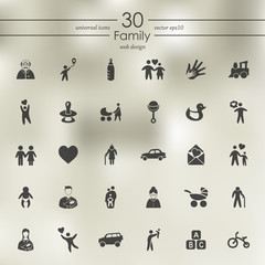 Set of family icons