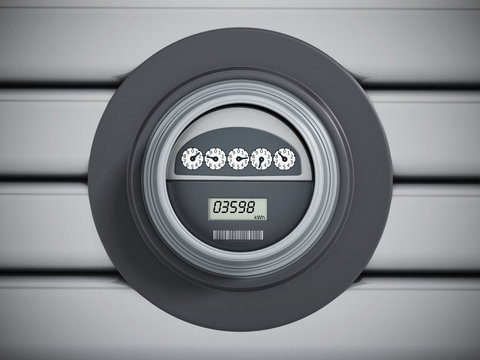 Electric meter with LCD panel