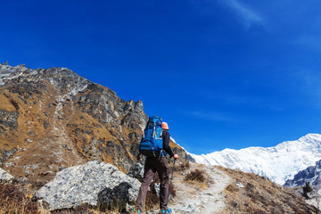 Fototapeta premium Hike in Himalayas