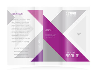 brochure design template tri-fold vector abstract triangles