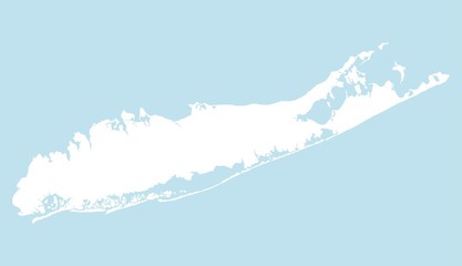 Map of Long Island - obrazy, fototapety, plakaty