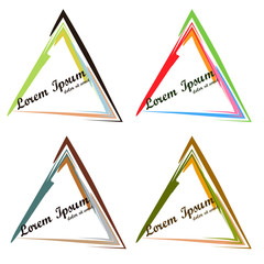 triangle frames. Vector design